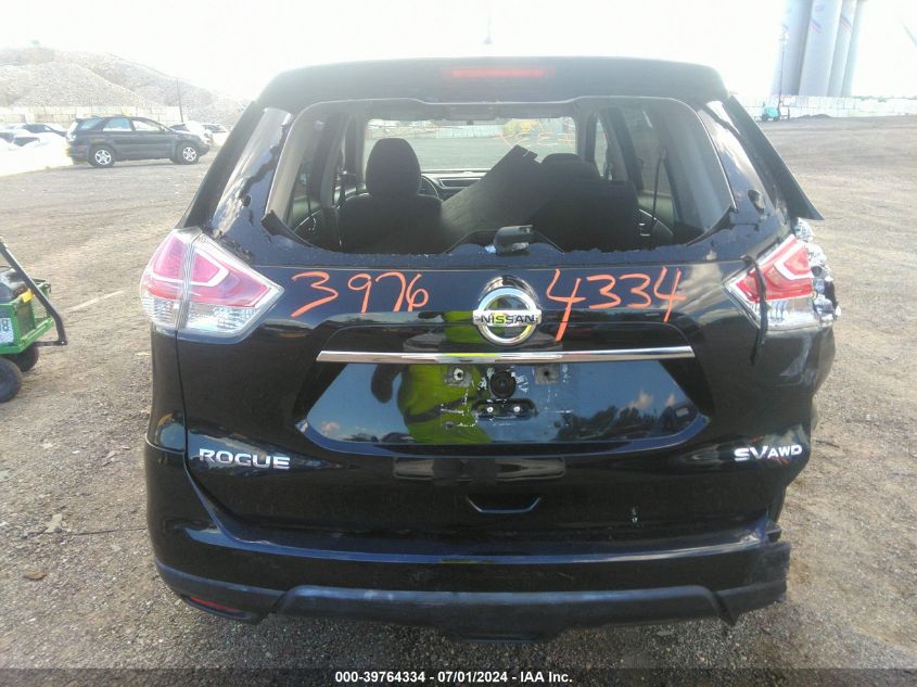 2016 Nissan Rogue Sv VIN: KNMAT2MV0GP621091 Lot: 39764334