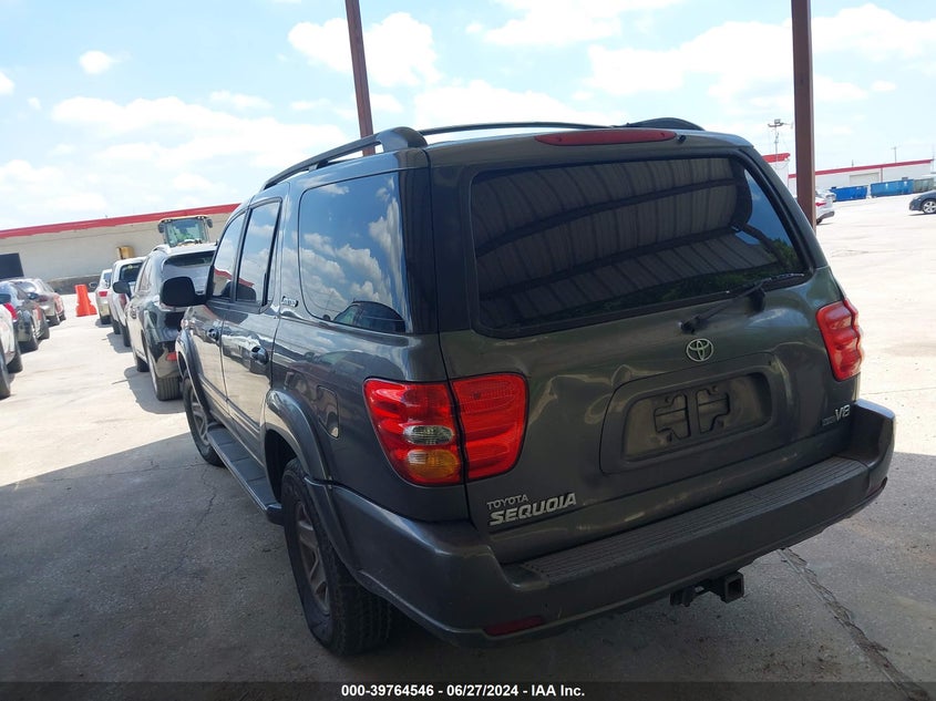 2003 Toyota Sequoia Limited V8 VIN: 5TDZT38A83S158939 Lot: 39764546