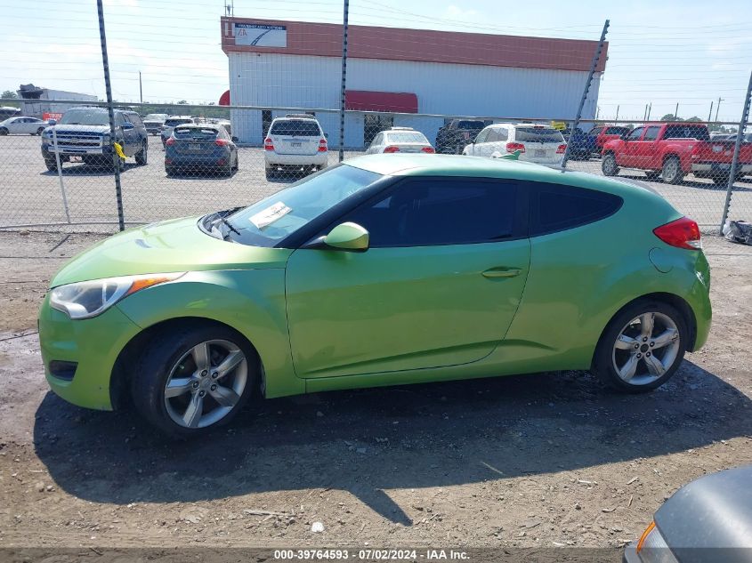 2012 Hyundai Veloster Base W/Black VIN: KMHTC6AD8CU021082 Lot: 39764593