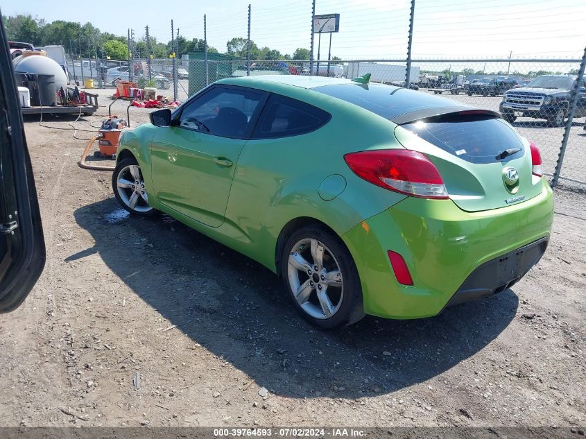 2012 Hyundai Veloster Base W/Black VIN: KMHTC6AD8CU021082 Lot: 39764593