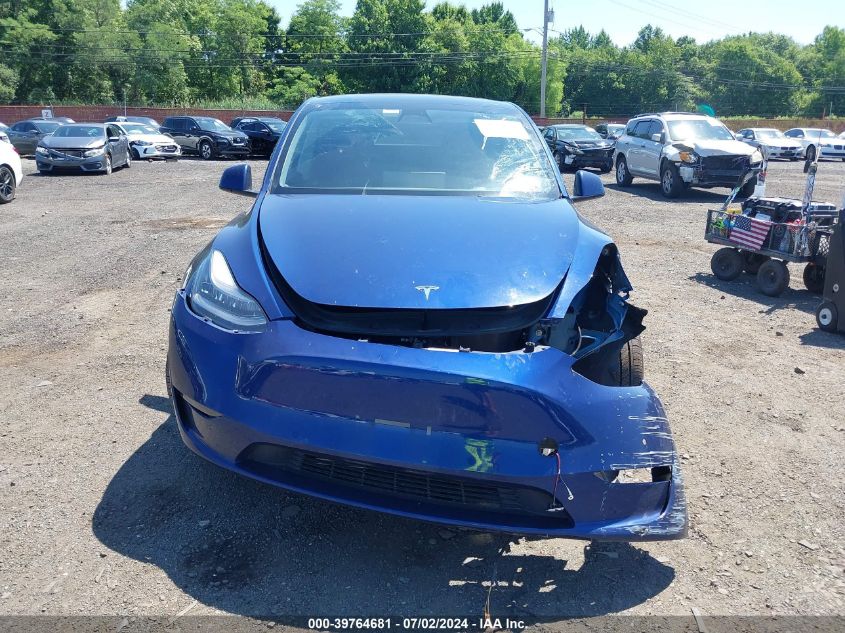 2021 Tesla Model Y Long Range Dual Motor All-Wheel Drive VIN: 5YJYGDEE8MF105080 Lot: 39764681