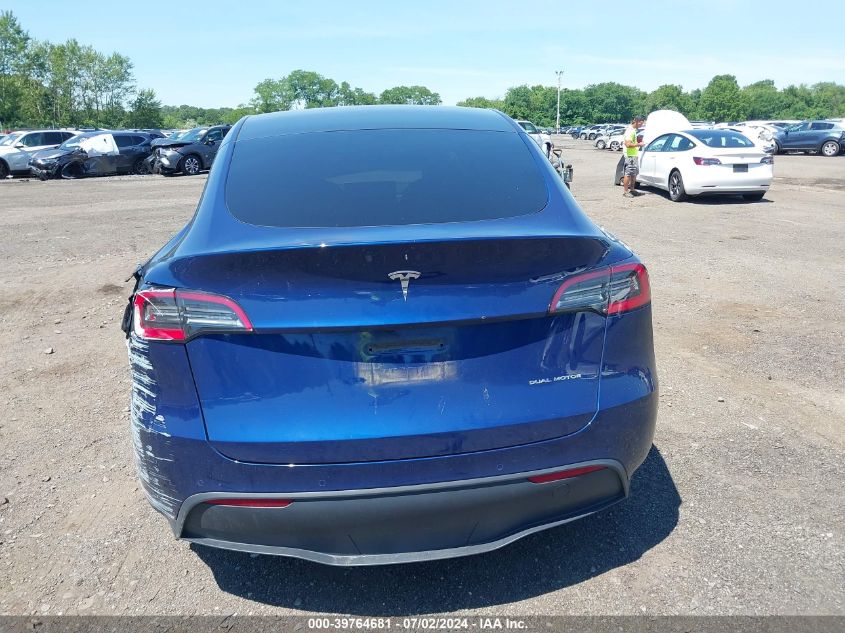 2021 Tesla Model Y Long Range Dual Motor All-Wheel Drive VIN: 5YJYGDEE8MF105080 Lot: 39764681