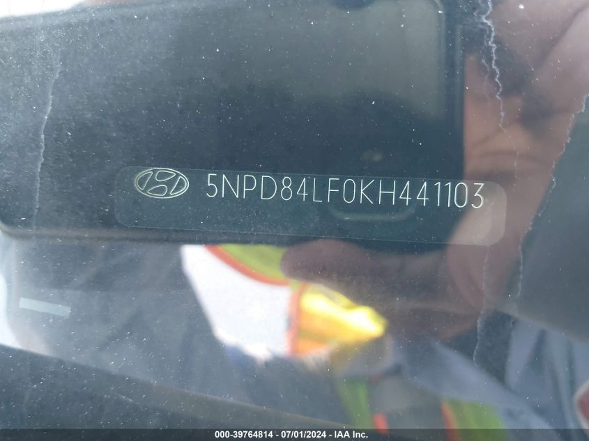 2019 Hyundai Elantra Value Edition VIN: 5NPD84LF0KH441103 Lot: 39764814