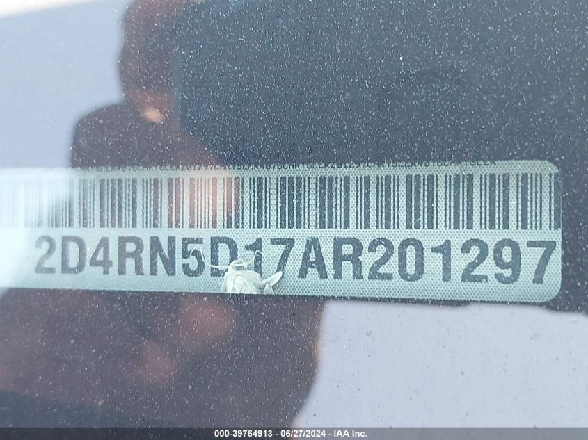 2010 Dodge Grand Caravan Sxt VIN: 2D4RN5D17AR201297 Lot: 39764913