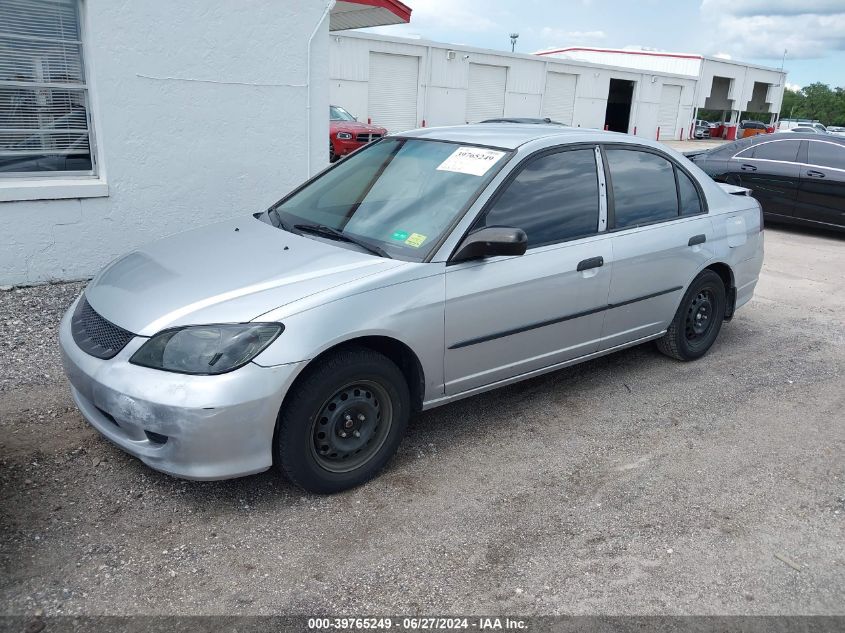 2HGES16385H566256 | 2005 HONDA CIVIC