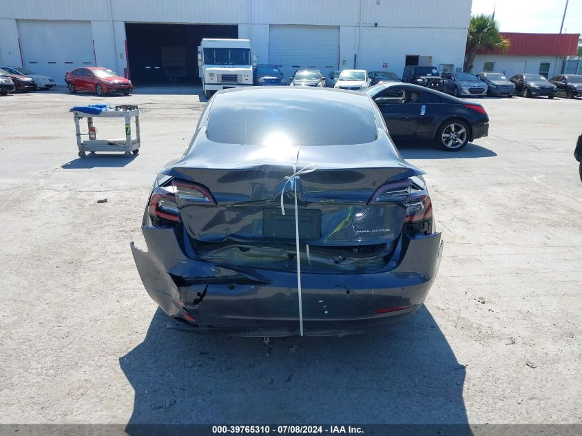 2022 Tesla Model 3 VIN: 5YJ3E1EBXNF257349 Lot: 39765310