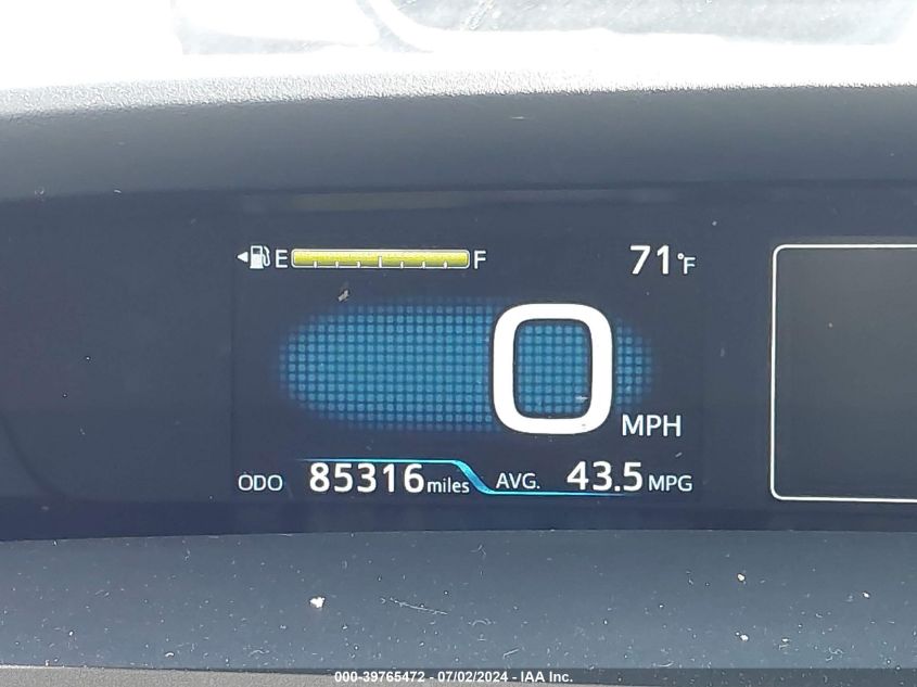 2017 Toyota Prius VIN: JTDKBRFU3H3043873 Lot: 39765472