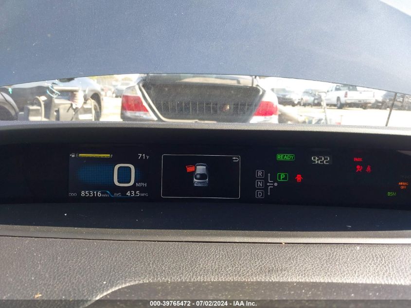 2017 Toyota Prius VIN: JTDKBRFU3H3043873 Lot: 39765472