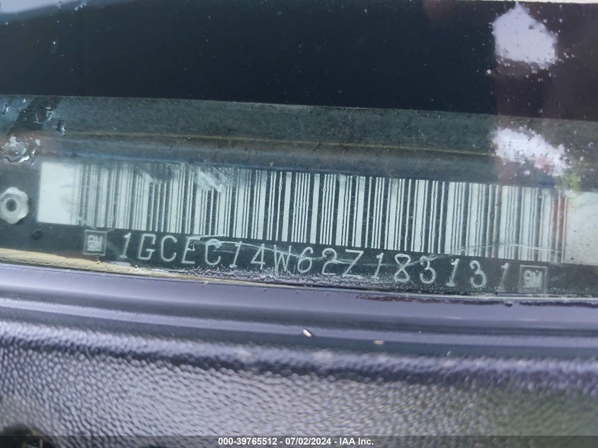 2002 Chevrolet Silverado 1500 VIN: 1GCEC14W62Z183131 Lot: 39765512