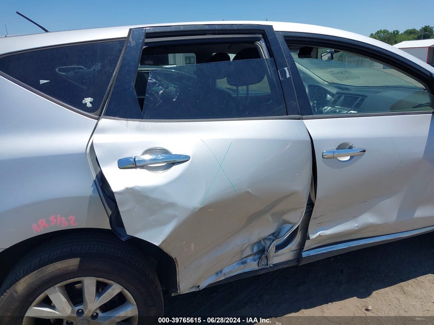 2012 Nissan Murano S/Sl/Le VIN: JN8AZ1MU8CW108305 Lot: 39765615