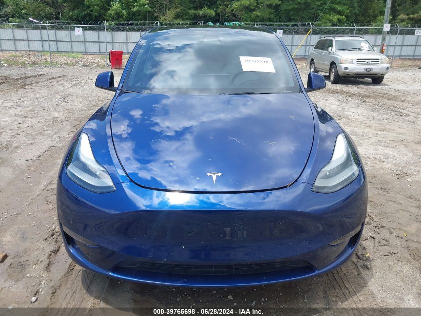 2022 Tesla Model Y Performance Dual Motor All-Wheel Drive VIN: 7SAYGDEF0NF539197 Lot: 39765698