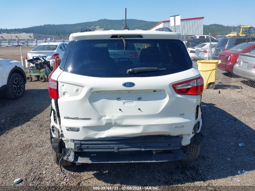 2020 Ford Ecosport Se VIN: MAJ6S3GL6LC345015 Lot: 39765731