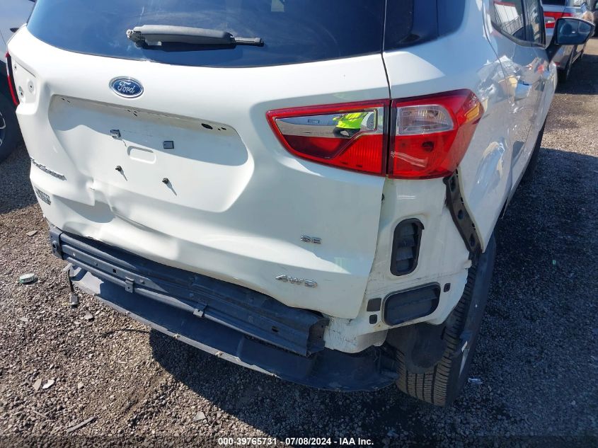 2020 Ford Ecosport Se VIN: MAJ6S3GL6LC345015 Lot: 39765731