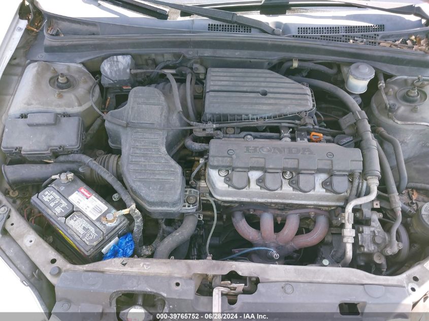 2003 Honda Civic Lx VIN: 2HGES16593H506128 Lot: 39765752