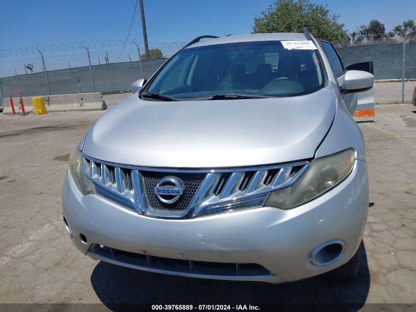 2009 Nissan Murano Sl VIN: JN8AZ18U29W022796 Lot: 39765889