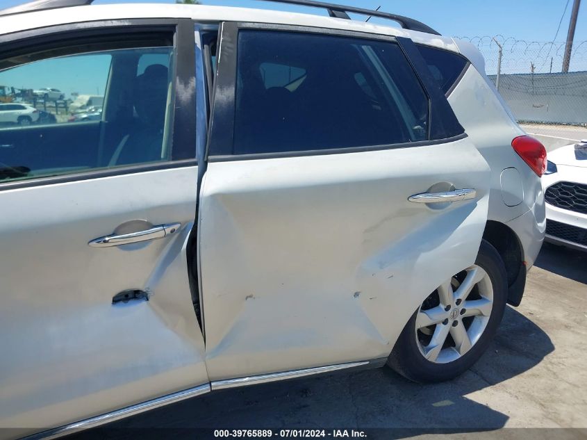 2009 Nissan Murano Sl VIN: JN8AZ18U29W022796 Lot: 39765889