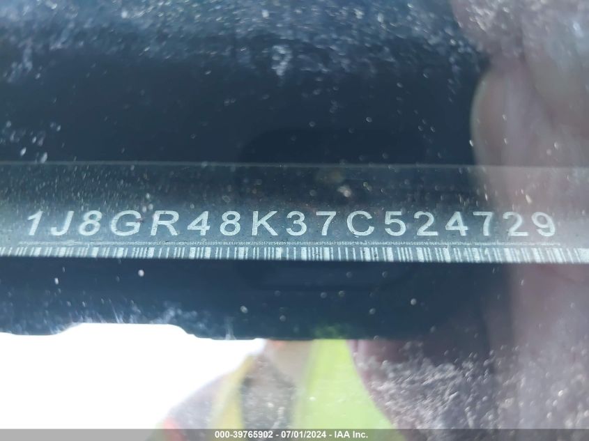 2007 Jeep Grand Cherokee Laredo VIN: 1J8GR48K37C524729 Lot: 39765902