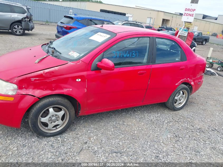 2006 Chevrolet Aveo Ls VIN: KL1TD56606B682523 Lot: 39766137