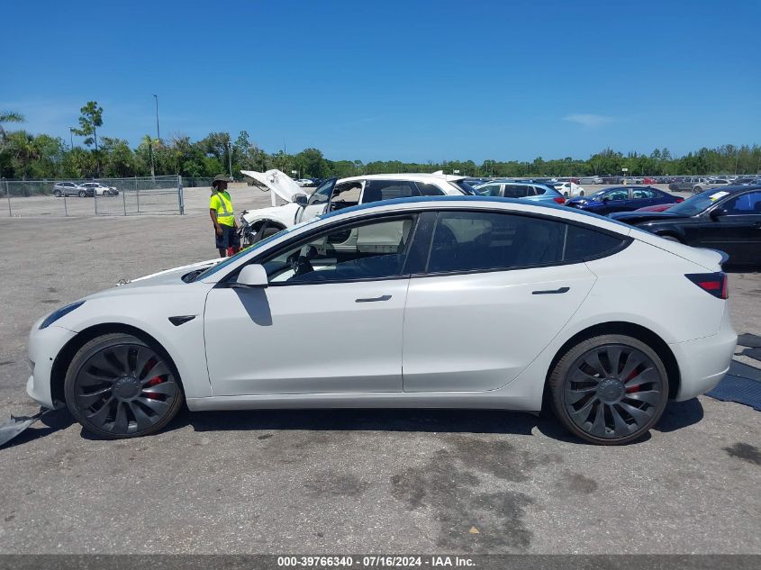 2022 Tesla Model 3 Performance Dual Motor All-Wheel Drive VIN: 5YJ3E1EC6NF361619 Lot: 39766340