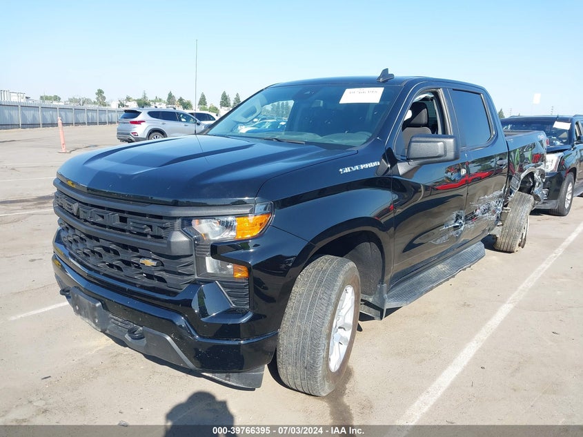 VIN 1GCPDBEK9NZ531158 2022 CHEVROLET SILVERADO 1500 4WD  SHORT BED CUSTOM