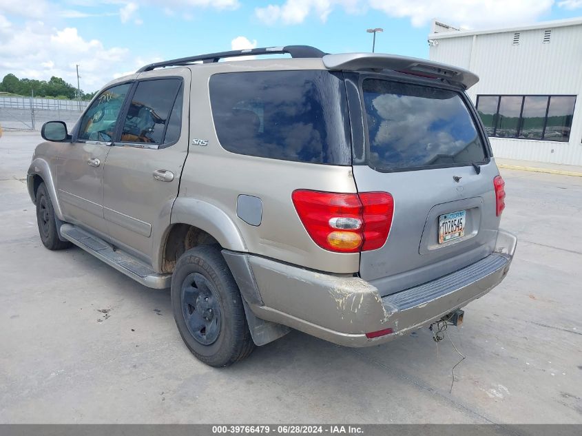 2002 Toyota Sequoia Sr5 V8 VIN: 5TDZT34A42S066635 Lot: 39766479