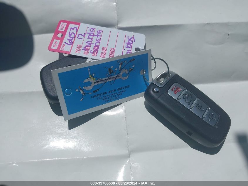 5NPEC4AB4CH430724 2012 Hyundai Sonata Se 2.0T