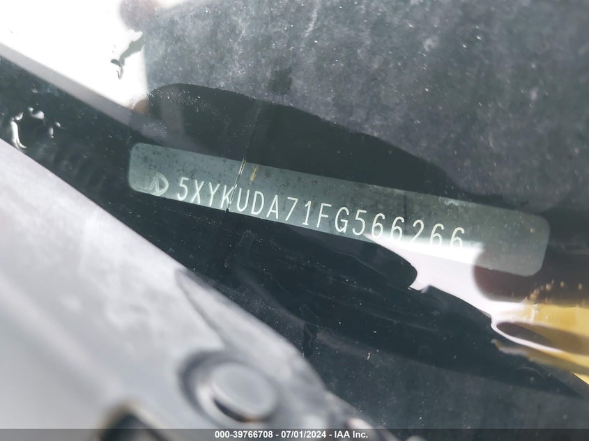 2015 Kia Sorento Ex V6 VIN: 5XYKUDA71FG566266 Lot: 39766708