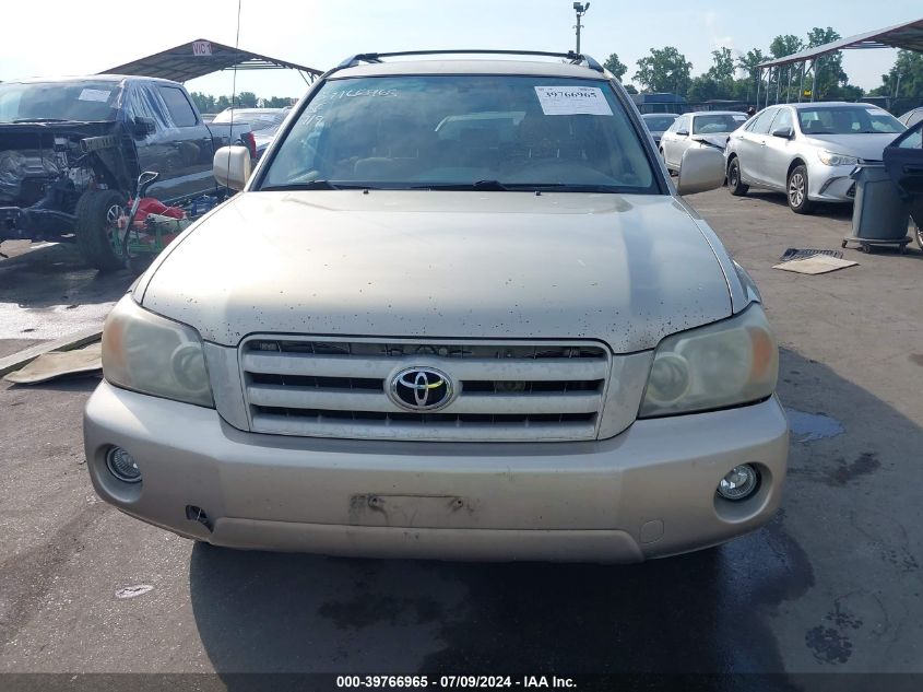2007 Toyota Highlander VIN: JTEGD21A170169391 Lot: 39766965