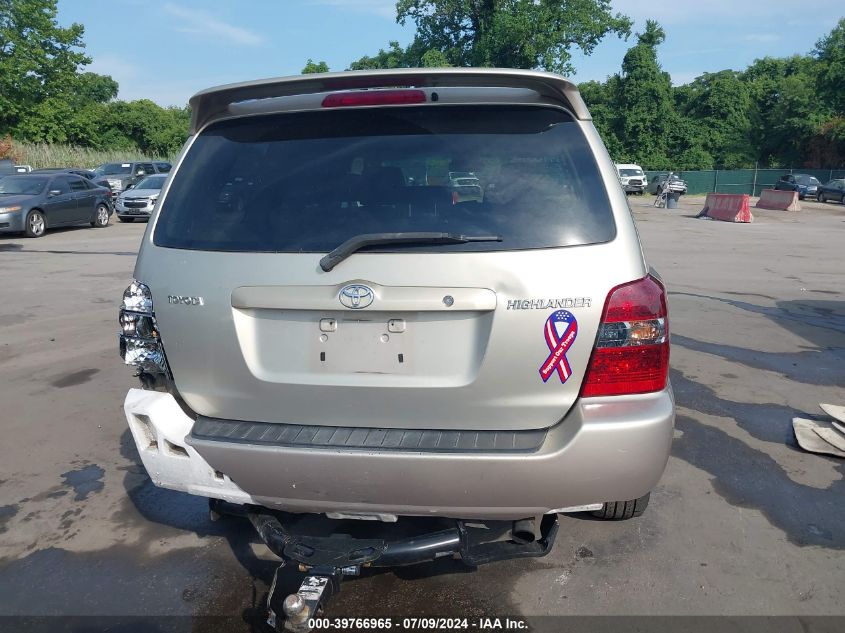 2007 Toyota Highlander VIN: JTEGD21A170169391 Lot: 39766965