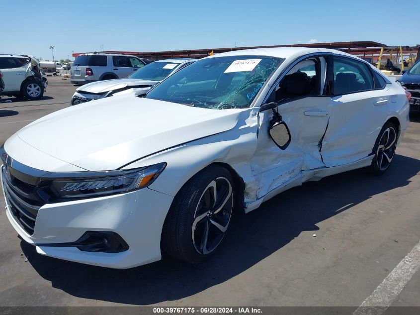 2022 Honda Accord Sport VIN: 1HGCV1F37NA066912 Lot: 39767175