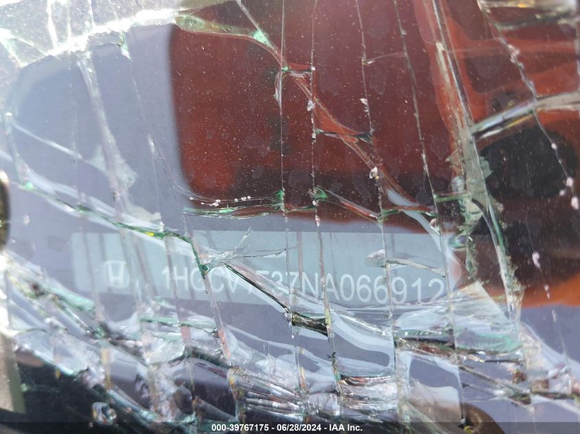 2022 Honda Accord Sport VIN: 1HGCV1F37NA066912 Lot: 39767175