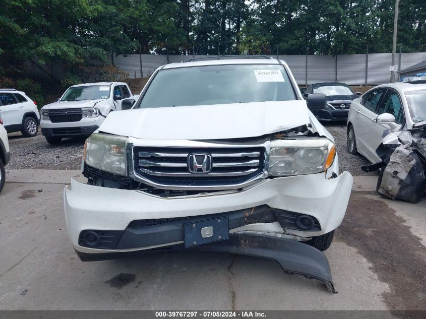 2015 Honda Pilot Lx VIN: 5FNYF4H21FB008133 Lot: 39767297