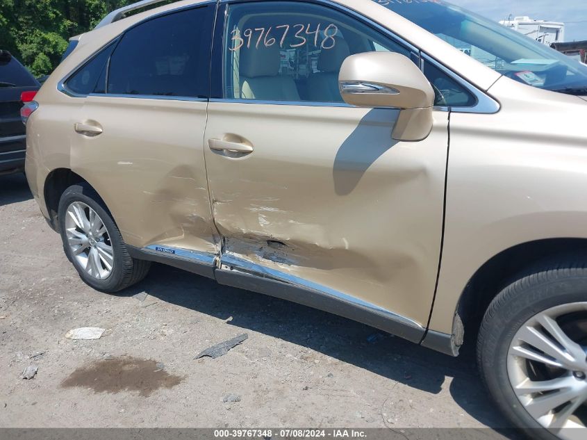 2010 Lexus Rx 450H VIN: JTJBC1BA6A2006643 Lot: 39767348