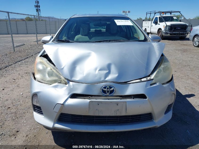 2012 Toyota Prius C VIN: JTDKDTB31C1510295 Lot: 39767416