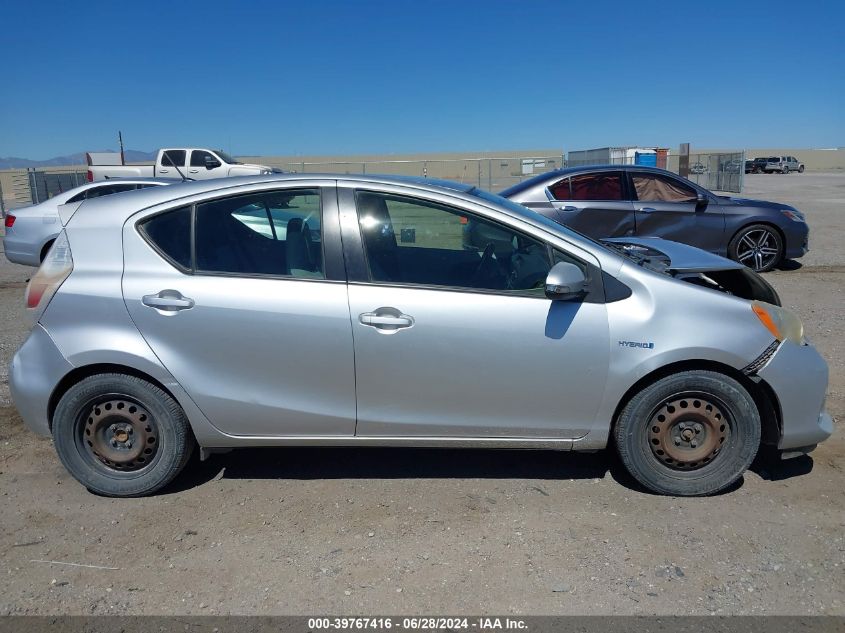 2012 Toyota Prius C VIN: JTDKDTB31C1510295 Lot: 39767416