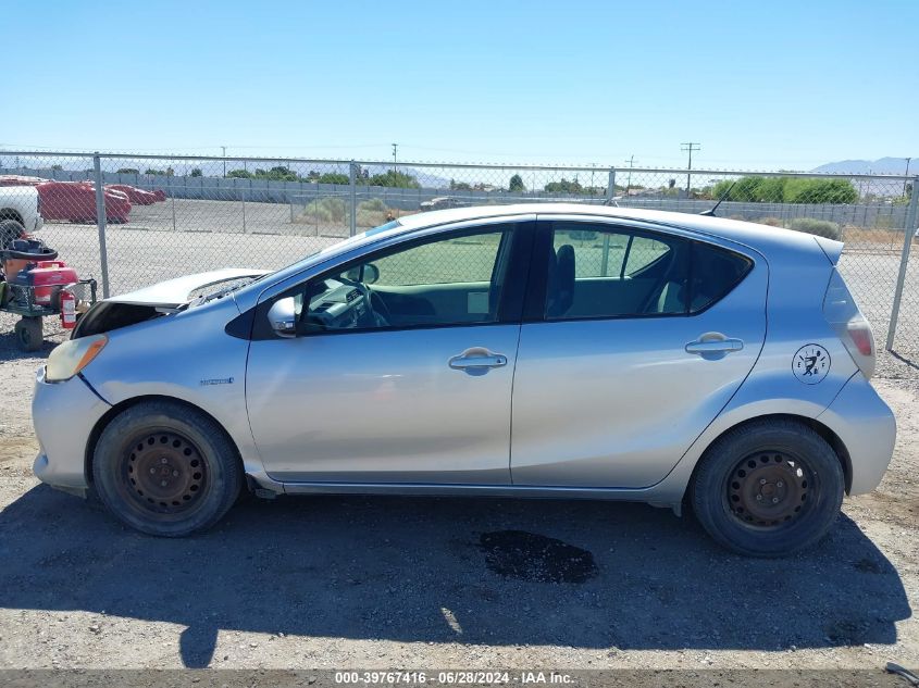 2012 Toyota Prius C VIN: JTDKDTB31C1510295 Lot: 39767416