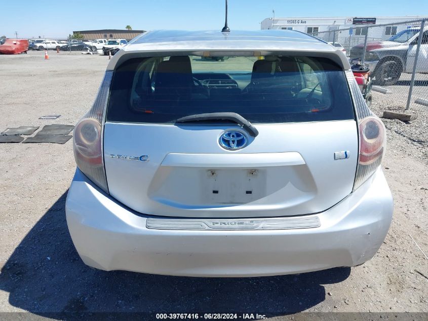 2012 Toyota Prius C VIN: JTDKDTB31C1510295 Lot: 39767416