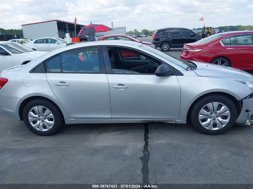 2015 Chevrolet Cruze L Manual VIN: 1G1P15SH2F7228196 Lot: 39767423