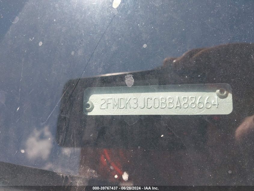 2011 Ford Edge Sel VIN: 2FMDK3JC0BBA88664 Lot: 39767437