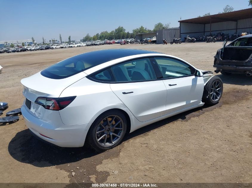 2022 Tesla Model 3 Long Range Dual Motor All-Wheel Drive VIN: 5YJ3E1EB6NF235655 Lot: 39767458