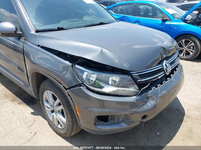 2016 Volkswagen Tiguan S VIN: WVGAV7AX1GW609045 Lot: 39767477