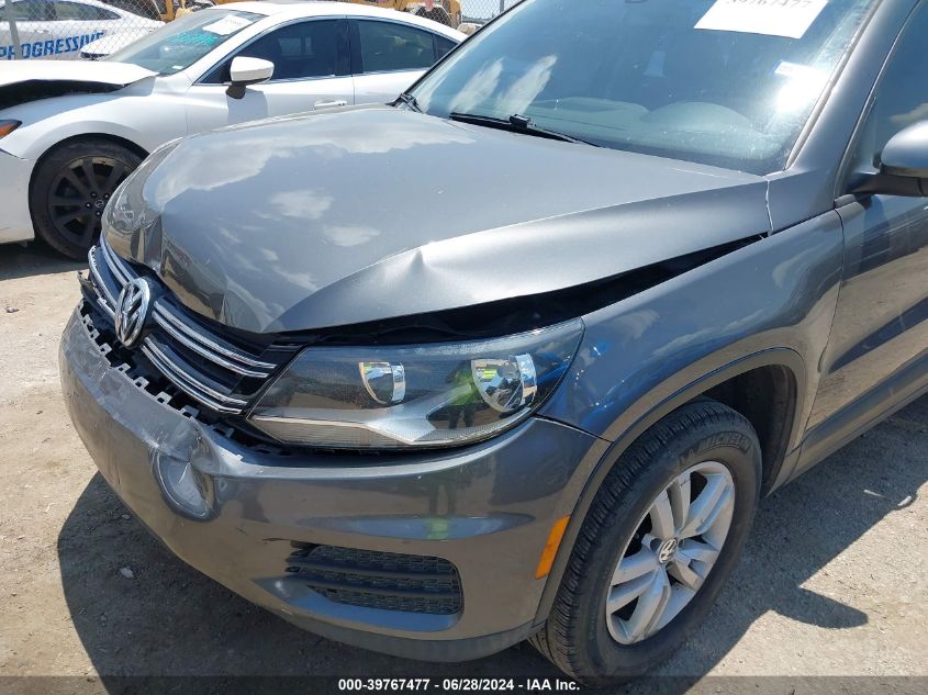 2016 Volkswagen Tiguan S VIN: WVGAV7AX1GW609045 Lot: 39767477