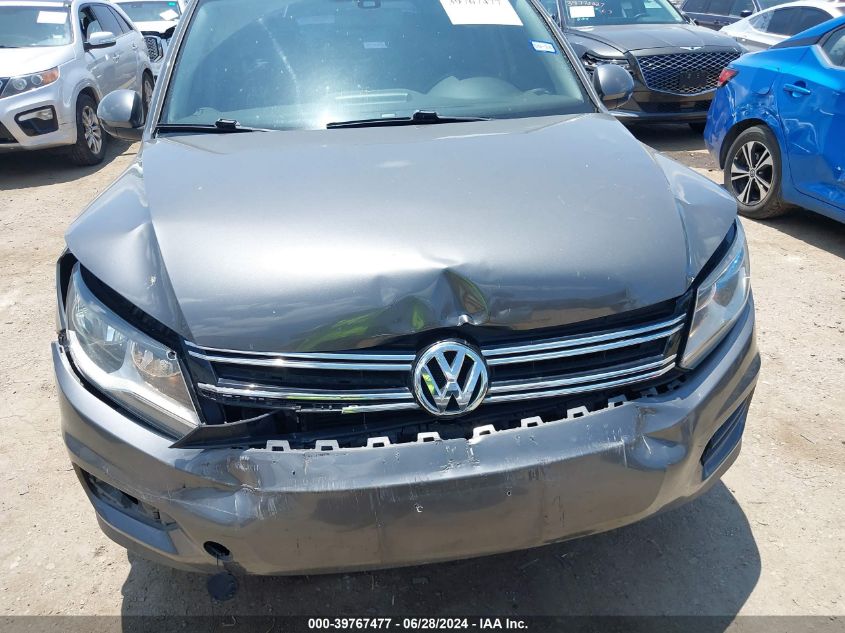 2016 Volkswagen Tiguan S VIN: WVGAV7AX1GW609045 Lot: 39767477