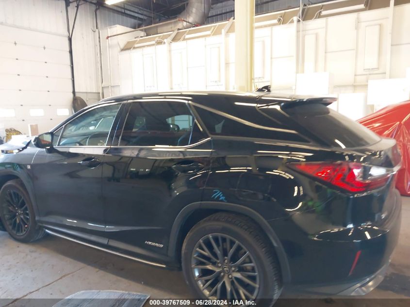 2018 Lexus Rx 450H F Sport VIN: 2T2BGMCA7JC021303 Lot: 39767509