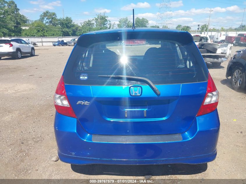 2007 Honda Fit Sport VIN: JHMGD376X7S061786 Lot: 39767579