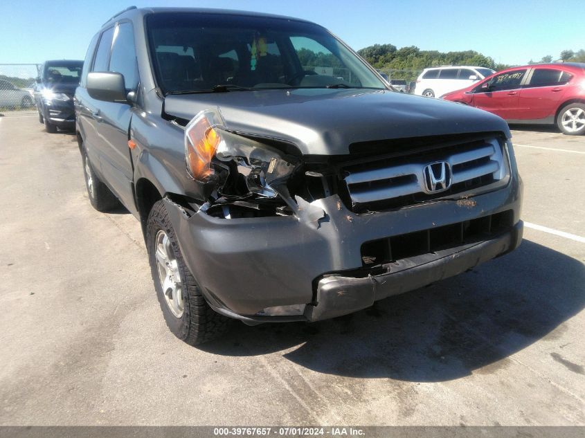 2007 Honda Pilot Ex-L VIN: 5FNYF18527B021273 Lot: 39767657