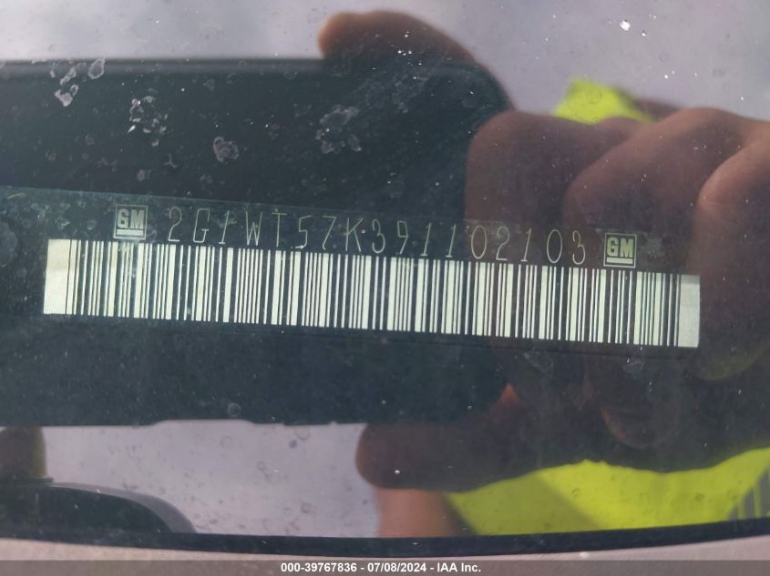 2009 Chevrolet Impala Lt VIN: 2G1WT57K391102103 Lot: 39767836