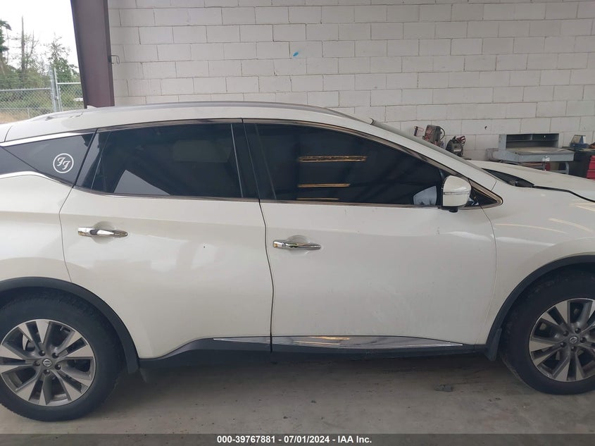 2015 Nissan Murano Sl VIN: 5N1AZ2MH2FN250725 Lot: 39767881