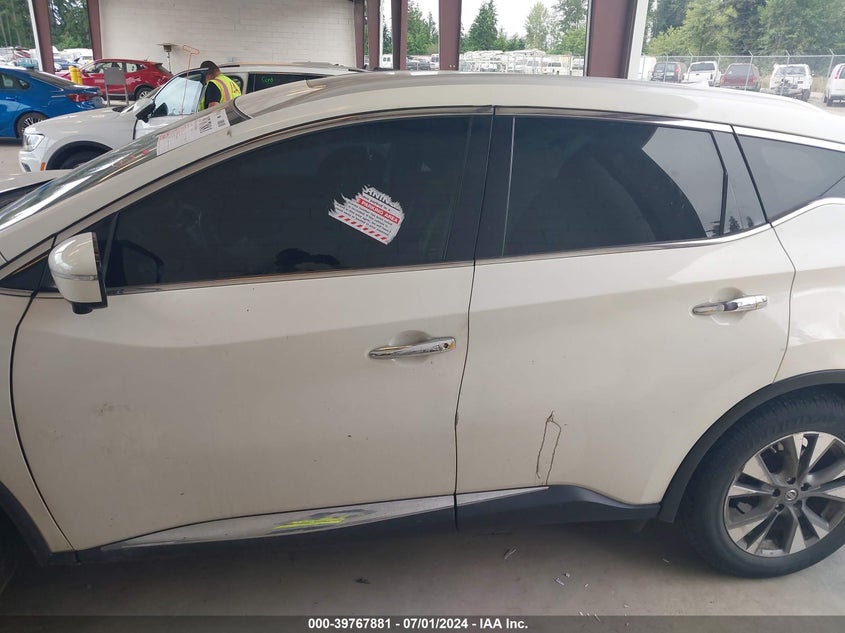 2015 Nissan Murano Sl VIN: 5N1AZ2MH2FN250725 Lot: 39767881