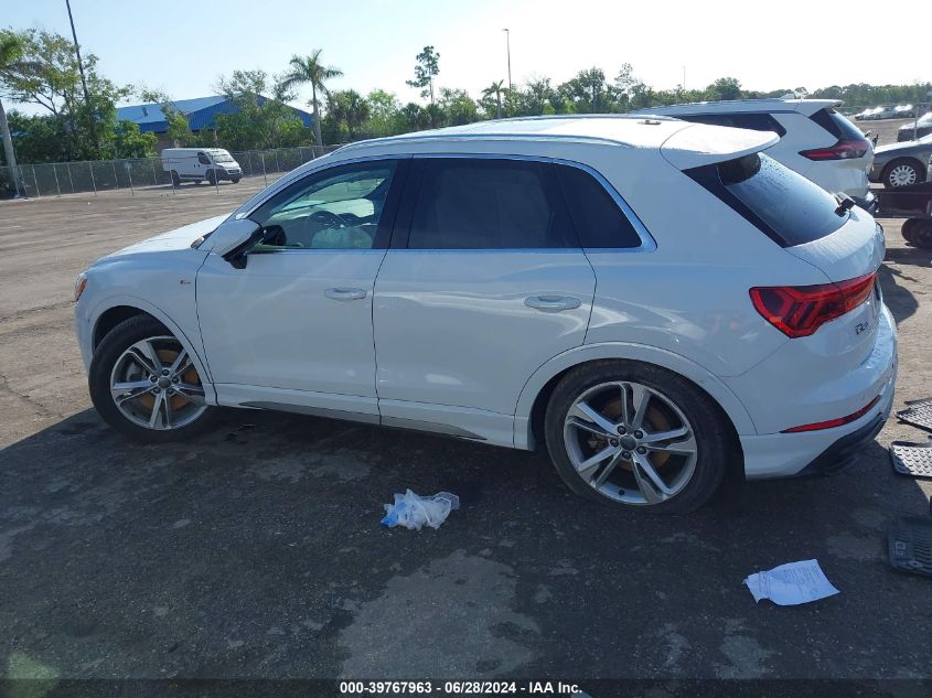 2020 Audi Q3 Premium S Line VIN: WA1DECF38L1043886 Lot: 39767963